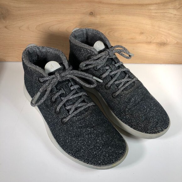Allbirds Mens 10 Wool Runner Up Mizzles Heather Gray High Top Sneakers Merino - Picture 1 of 9